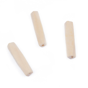 Wooden Beads, Faceted Irregular, 20mm x 6mm, 10pcs