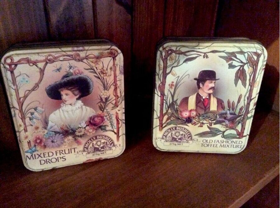 Molly Bushell Collector Tins - Two Styles - Fruit Drops And Toffees