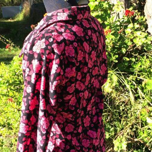 Dress Retro 70's - Handmade, pink flowers - Vintage - BRAND NEW
