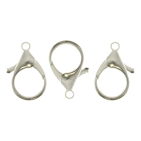 Antique Silver Lobster Clasps, XLarge, 3pcs