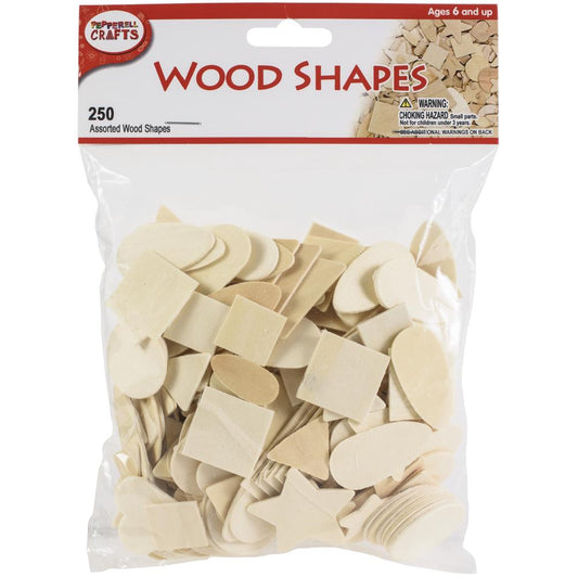 Wooden Blanks Mixed Shapes 250pcs, great to embellish