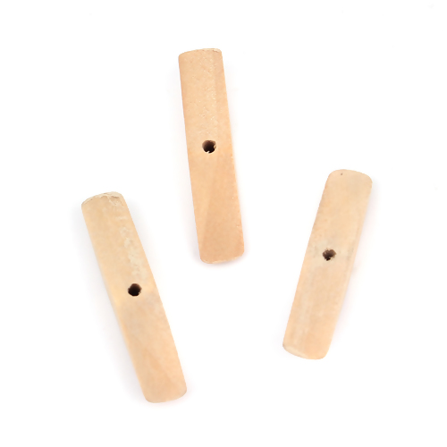 Wooden Beads, Rhombus, 37mm x 8mm, 20pcs