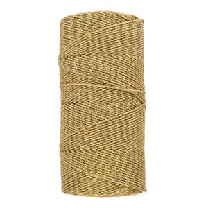 Knot it Waxed Poly Cord 2ply (1mm) - Metallic Gold 144 metres