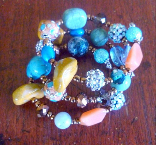 Bracelet, Wrapped Gypsy Style, Handmade, Brand New