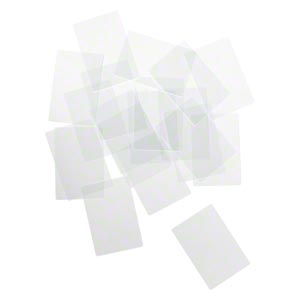 Art glass, clear, 1.5x1 inch flat rectangle with grounded edges, 0.90mm thick. 20pcs