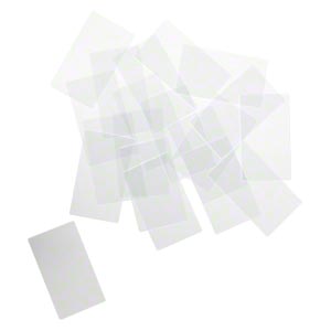 Art glass, clear, 1.75x1 inch flat rectangle with grounded edges, 0.90mm thick. 20pcs