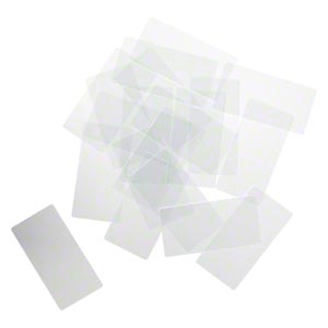 Art glass, clear, 2x1 inch flat rectangle with grounded edges, 0.90mm thick. 20pcs