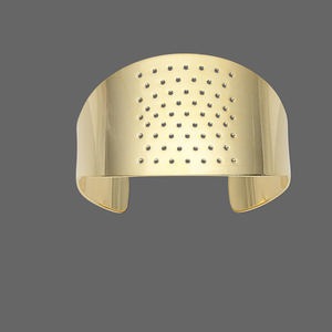 Gold Plated Brass, Bracelet Cuff, with 59 holes, 1pc