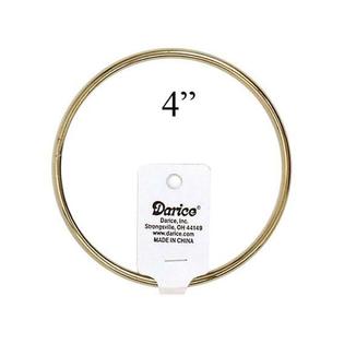 Macrame Metal Ring, gold Plate, 4inch diameter, 1pc