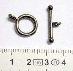 Black Nickel Plate Toggle Clasp, 10 sets