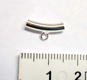 Metal Hangers Tube 3x14mm silver plate 5 pcs