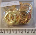 Gold Plastic Flat Donut Charm 23mm 12 pcs