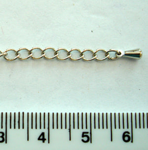 Extension chain 6cm Silver Plate  5 pcs