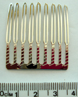 Hair Comb nickel plate 3cm x 4cm, 5 pcs