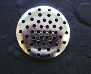 Silver Plated, Discs Perforated, 25 mm, 30pcs