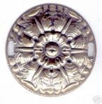 Brass Ox Plating, Ornate acorn design connector plaque