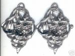 GUNMETAL LILLIES PENDANT STAMPINGS, 1pc