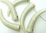 Huge horn lucite pendant crackle finish,  70mm, 1pc