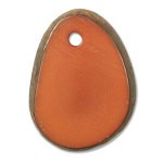 Tagua Nut Pendant, Dark Persimmon