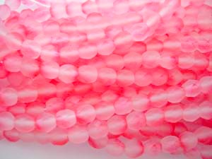 Czech Firepolished beads 6mm Strawberry,  50 beads