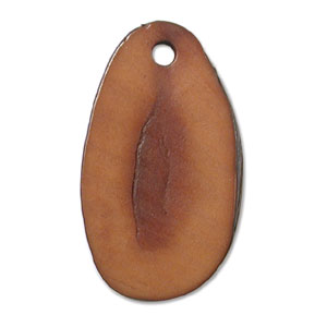 Tagua Nut Pendant Burnt Sienna (approx 30-50mm),  1pc