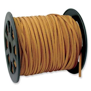 Ultra MIcro Fiber Suede 3mm Camel 5 metres, A Grade Cord