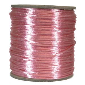 Rattail Satin Cord 3mm Pink, 4 Metres
