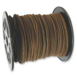 Ultra Micro Fibre Suede 3mm Brown 5 metres, A Grade