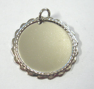 Antique Silver, Setting and Loop, Stamped, 18mm, 10pcs