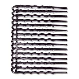 Hair Comb 14 holes Black Nickel plate, 5pc