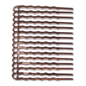 Hair Comb 14 holes Copper plate, 5pc