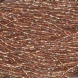 Czech Seed Beads 6/0 Crystal Copper lined. tube 20 grams