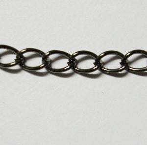 Black Nickel, Curb Chain, 5.5x3.4mm, 96cms