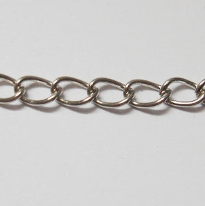 Antique Silver Curb Chain, 5.5x3.4mm, 96cms