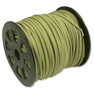Ultra MIcro Fiber Suede 3mm Olive 5 metres, A Grade Cord