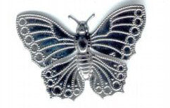 HUGE PEWTER OX PLATED ART NOUVEAU BUTTERFLIES