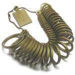 Ring Finger Sizer full and half sizes on a chain