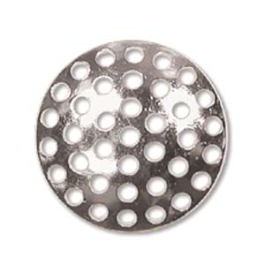 Silver Plate Disc Part 14mm Disc, 12 pieces