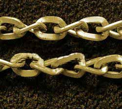 Antique Bronze Plate, Iron Side Twist Chain, 5 metres