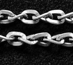 Black Nickel Plate, Iron Side Twist Chain, 5 metres