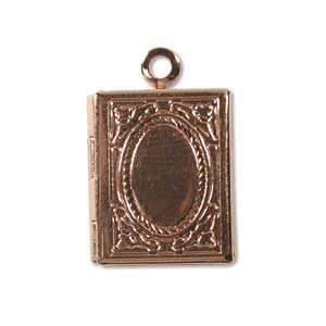 Antique Copper, Pendant Locket, 11 x 14mm, 5pcs  - Steampunk