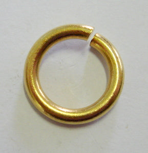 Jump Rings, Raw Brass, 7.8mm x1.4mm, 10pcs
