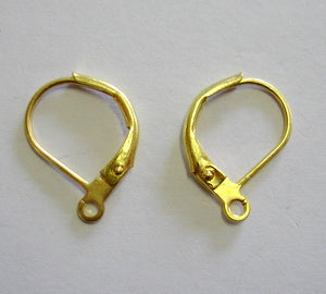 Brass Earwire - Lever Back 5 pair
