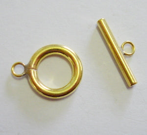 Brass Raw Toggle, 15mm, 5 sets