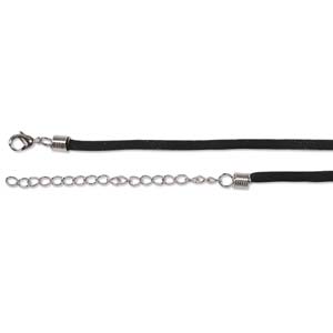 Velvet Necklace 3mm, Black 16 inches pack of 10