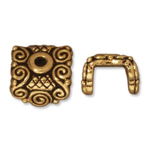 Antique Gold, Cap for Pendants, 8mm, 1pc