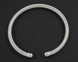 Platinum Plated, Bangle Cuff Style, Nickel Free, 1pc