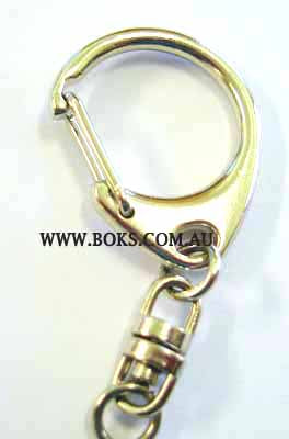Antique Silver Key Ring, 50mm x 25mm, 5 pcs