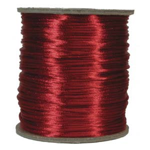 Rattail Satin Cord 2mm Red, 4 metres