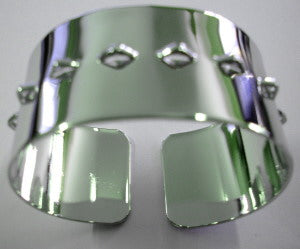 Antique Silver Bangle Cuff with 8 Loops, 60x30mm, 1pc